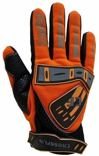 Crossfun Kinder MX MotoCross MTB BMX Handschuhe orange Größe 5 6 8 XS
