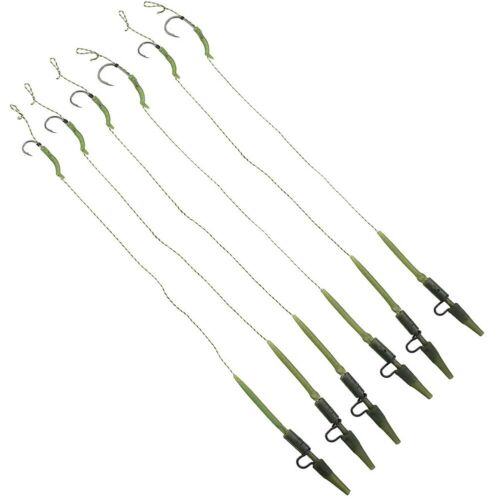 17cm 6 Angelhaare Rigs Karpfen Angeln Curved Barb Karpfen Haken Köder