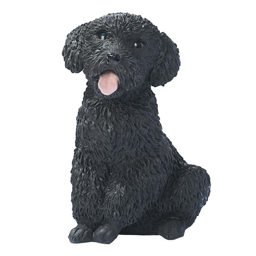 Black Poodle Puppy Pup Caniche French German Dog Gifts Statue Figurine Decor Art
