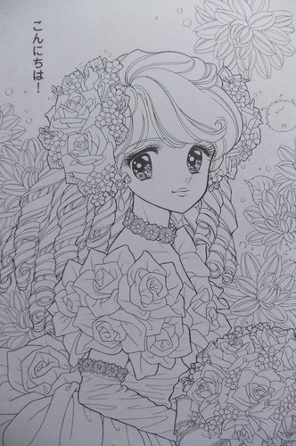 Japanese Anime New Showa Coloring Book B5 Nurie 3 Set Princess World Joanna Happy Bridal Collectibles