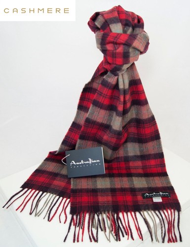 Australian Connection 100/% Cashmere Scarf in Vintage Maclachlan 180 x 30cm