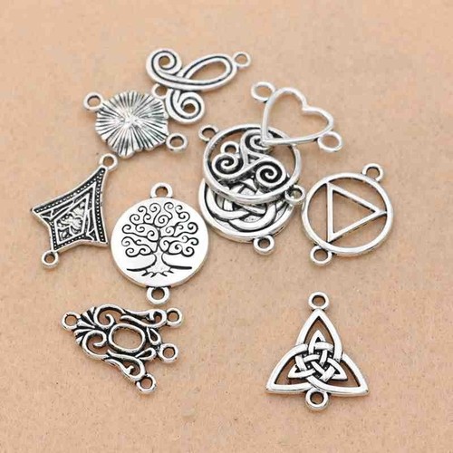 10pcs Women Tree Bracelet Mixed Antique Silver Plated Connector Jewelry Crafts