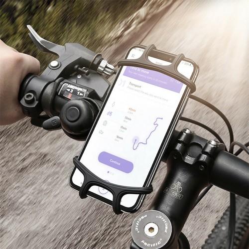 360°Rotation Silicone Bike Phone Holder Bicycle Motorcycle Handlebar Mount