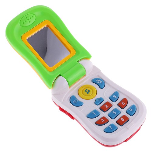 Musical Cell Phone with Mirror Learning Toys for Baby Toddler Random Color