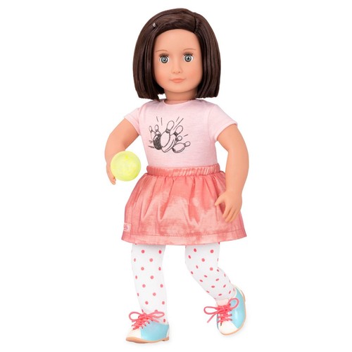 Lots of Extras Our Generation 18/" EVERLY Bowling Doll with Book NIB//Sealed