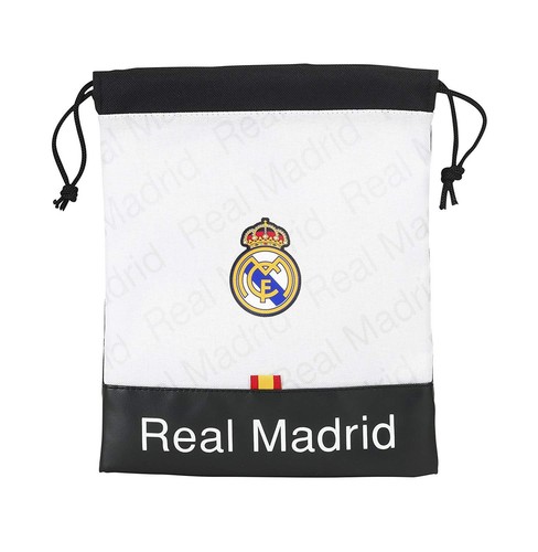 Petit Sac à Goûter REAL MADRID Réutilisable Fermeture à Lacets 20 x 25 cm 33
