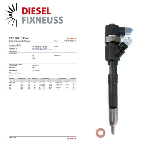 Inyector BOSCH 0445110183 Fiat 1.3 MultiJet 1.3 d MultiJet Opel 1.3 d 0986435102
