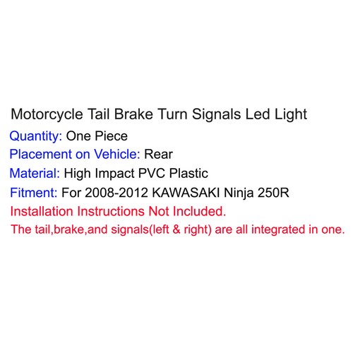 Led Integrated Taillight with Turn Signal For KAWASAKI Ninja 250R OEM 23025-0058