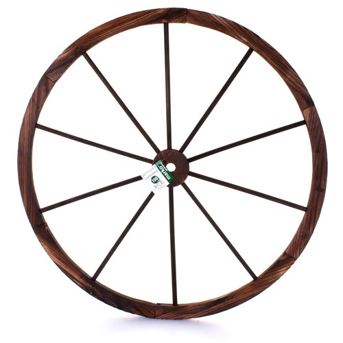 100CM giardino Burntwood Cartwheel decorativi Vintage Tradizionale Ornamento Rustico