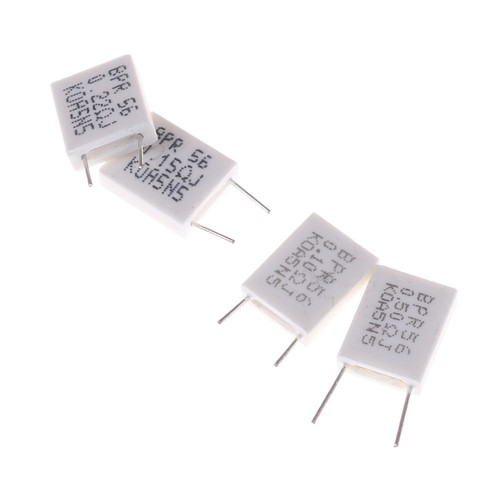 10x 5W 5/% 0.1//0.15//0.22//0.5 ohm resistores de cemento resistencia no inductiva