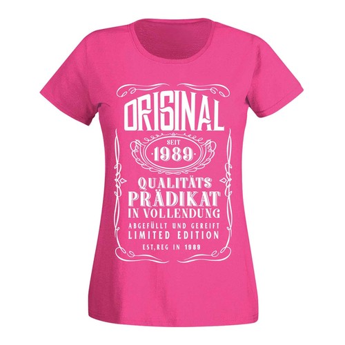 T-Shirt 30 3XL Geburtstag Prädikat Vollendung Original 1989 30ster Damen XS