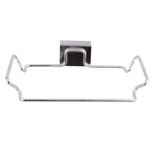 Stainless Steel Trash Bag Shelf Storage Hook kitchen Cabinet Door Hanging SW