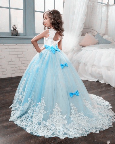 Wedding Flower Girl Dress Pageant Formal Ball Gown Princess Party Prom Birthday