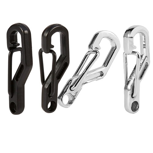 Small Carabiner Clip Snap Hooks Black Silver 28mm Long Mini Keyring Carabiner