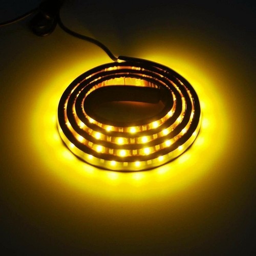 2X 70/" Running Board Side Step LED Light Amber White Turn Signal DRL Strip Bar