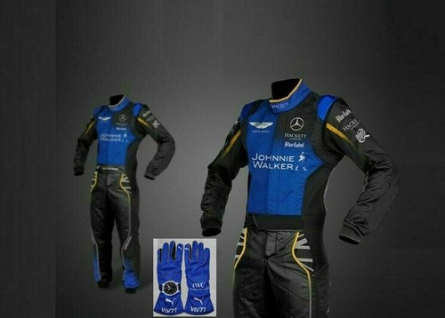 Johnni Walker Go Kart Race Suit CIK//FIA Level 2 Karting Suit Karting Race Gloves