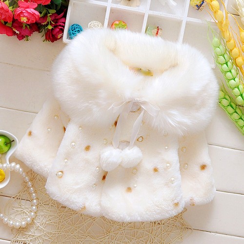 0 3 Years Baby Girl Faux Fur Coat Jacket Cape Poncho Winter Clothes Cloak Cute Toddler Clothing 0 3 Years Baby Girl Faux Fur Coat, Fur Coat For Baby Girl