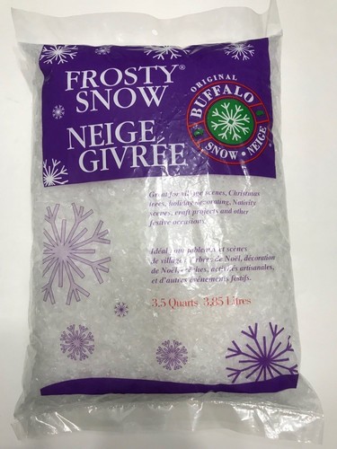 Buffalo Snow Flakes 3.5 Qt Bag Christmas Village Craft Artificial Fake