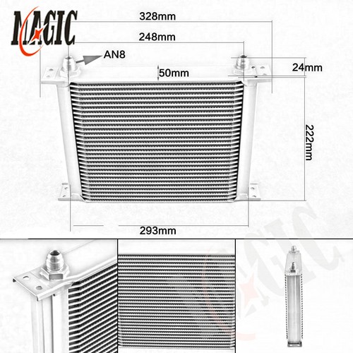 UNIVERSAL Performance 30 ROW AN-8AN ENGINE TRANSMISSION OIL COOLER British type