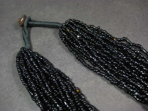 N3435 Handmade Long gras Strand éléphant sculpté Naga Tribal Gypsy Collier Tibet