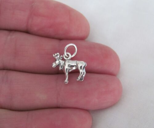Sterling Silver 3d moose charm