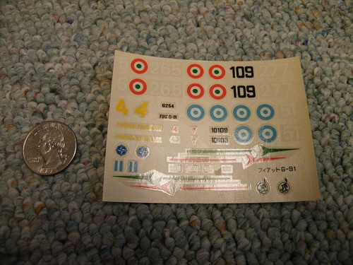 Tamiya decals 1//100 Fiat G-91 K31