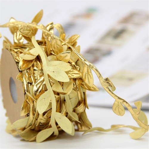 Simulated Colorized Vine Ribbon Rattan Leaf Gift Packaging Tape String 10 Meters