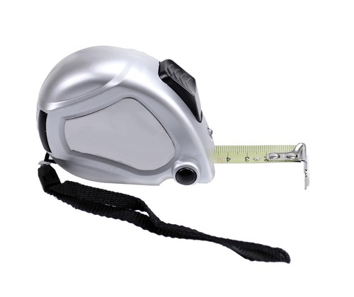 Roll-Maßband 5m mit Einzug Schlaufe Rücklaufsperre Metall Roll-Bandmaß Rollmeter