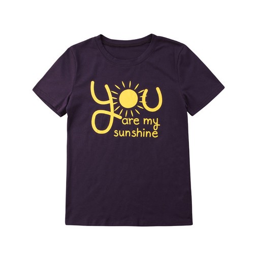 USA Family Matching Outfits T-shirt you are sunshine Mommy Son Kids Top T-Shirt