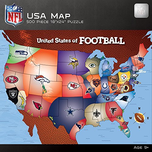Perfect NEUF Chefs-d/' œuvre NFL Carte Puzzle 500 pièces