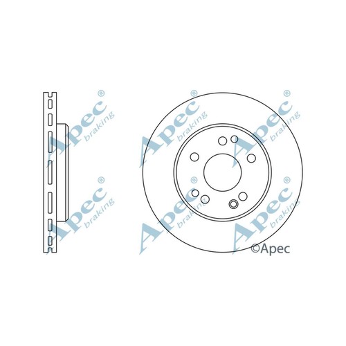 Fits Mercedes Berline W124 300 E Genuine APEC Avant Ventilé Disques de frein Set