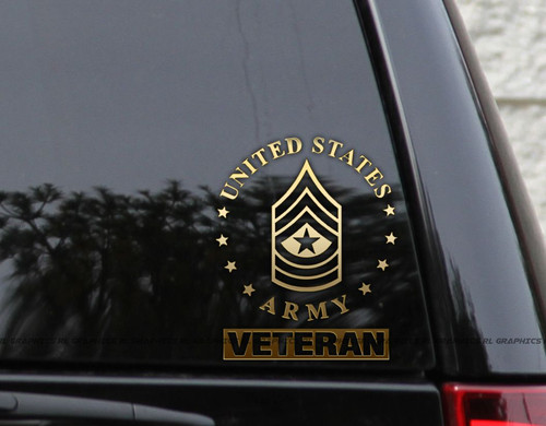 US Army Rank Decals Sticker Sergeant Major Corporal Private First Window Laptop
