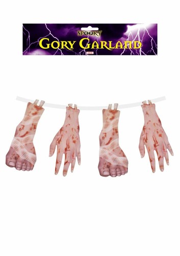 Halloween GORY GARLAND Severed Limbs Torture Tool hanging decoration party