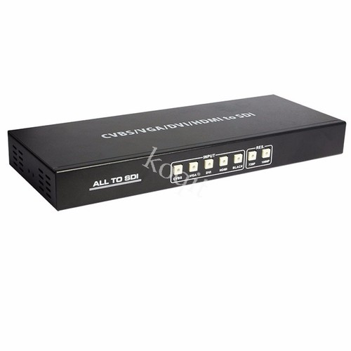HDMI//DVI//VGA//AV ALL To SDI 2 Port 3G SDI Splitter Scaler Converter Extended 100m