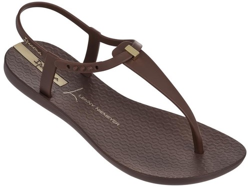 Ipanema Women`s Flip Flops Premium Lenny Desire Coffee Brazilian Sandal NWT