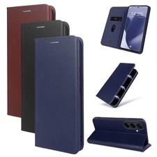 ECHT LEDER Handy Hülle für Samsung Galaxy A55 5G RFID Displayglas Magneten Case