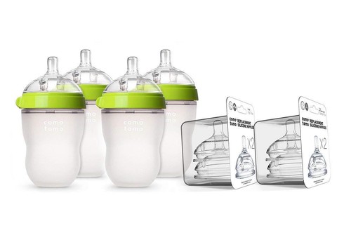 Comotomo Growing Baby Bottle Set Green