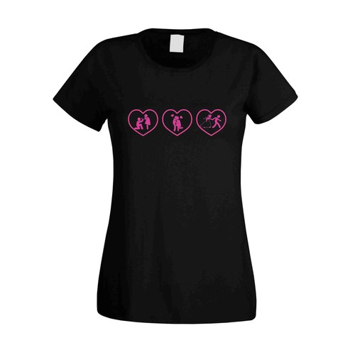 -Junggesellinnenabschied 3 Herzen Damen T-Shirt