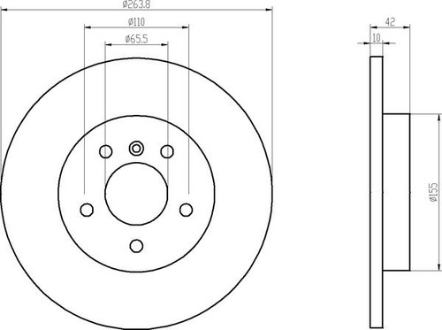 TEXTAR BREMSSCHEIBEN 264mm 5-LOCH BREMSBELÄGE HINTEN OPEL ASTRA G ZAFIRA