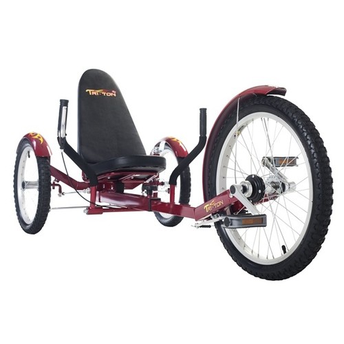 New TriTon 20/" 3 WHEEL Tricycle RECUMBENT Trike Cruiser Bike Silver