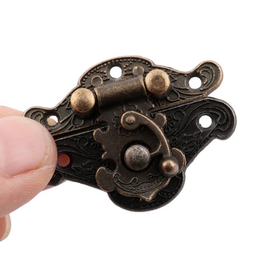 5 Stk Schmuck Kasten Vintage Stil Blume Riegel Hasp Schloss Schnalle