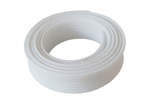 5Meter weiss Minibox Geflechtschlauch Spenderbox 16-32mm