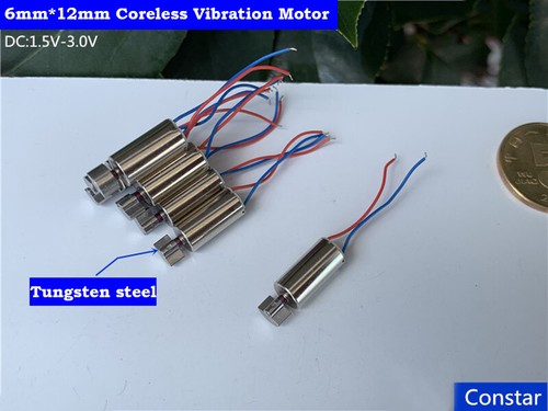 6mm*12mm DC 1.5V-3V Micro Coreless Vibration Vibrating Motor DIY Toy Massager
