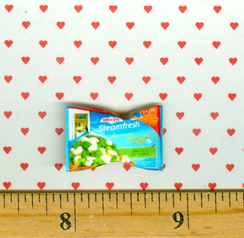 Broccoli Bag DOLLHOUSE Miniatures SIZE Frozen Vegetables Cauliflower