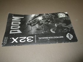 DOOM Game Manual Instruction's Only! Sega Genesis 32X