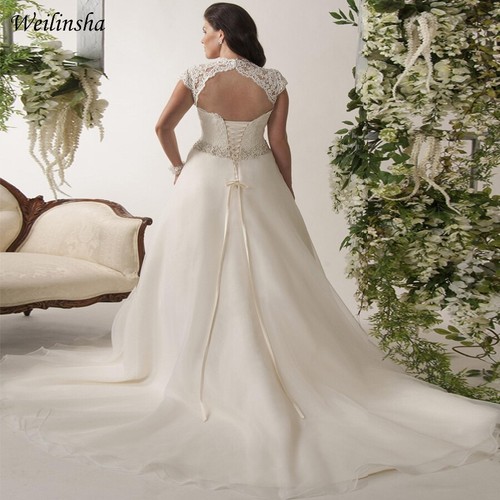 2020 New Arrive Plus Size White//Ivory Bridal Gown Lace Wedding Dress Size 14-26
