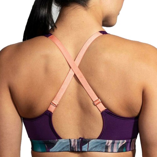 Brooks Womens FastForward Crossback Running Sports Support Bra Top Multicoloured
