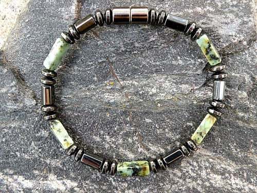 6 sided Magnetic Hematite Necklace Bracelet Anklet African Turquoise Therapeutic