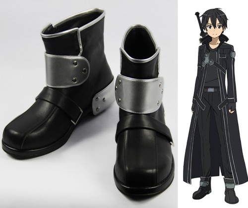 Sword Art Online Kazuto Kirigaya Kirito Kostüme Cosplay Shoes Schuhe Stiefel SAO