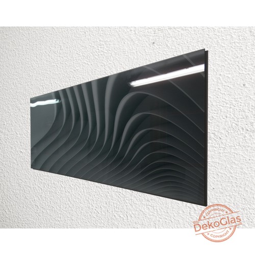 Wohnzimmer Wand Bild modern Glasbild /"Blumen Gras/" von DEKOGLAS 125x50 aus Glas